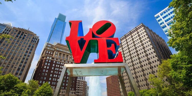 The LOVE sculpture in Philadelphia